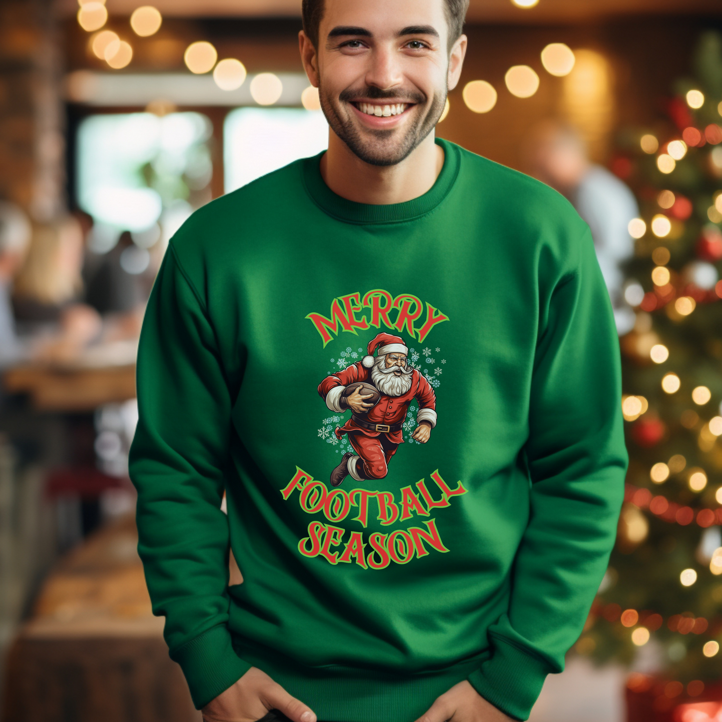 Copy of Santa Playing Football Christmas Sweater
