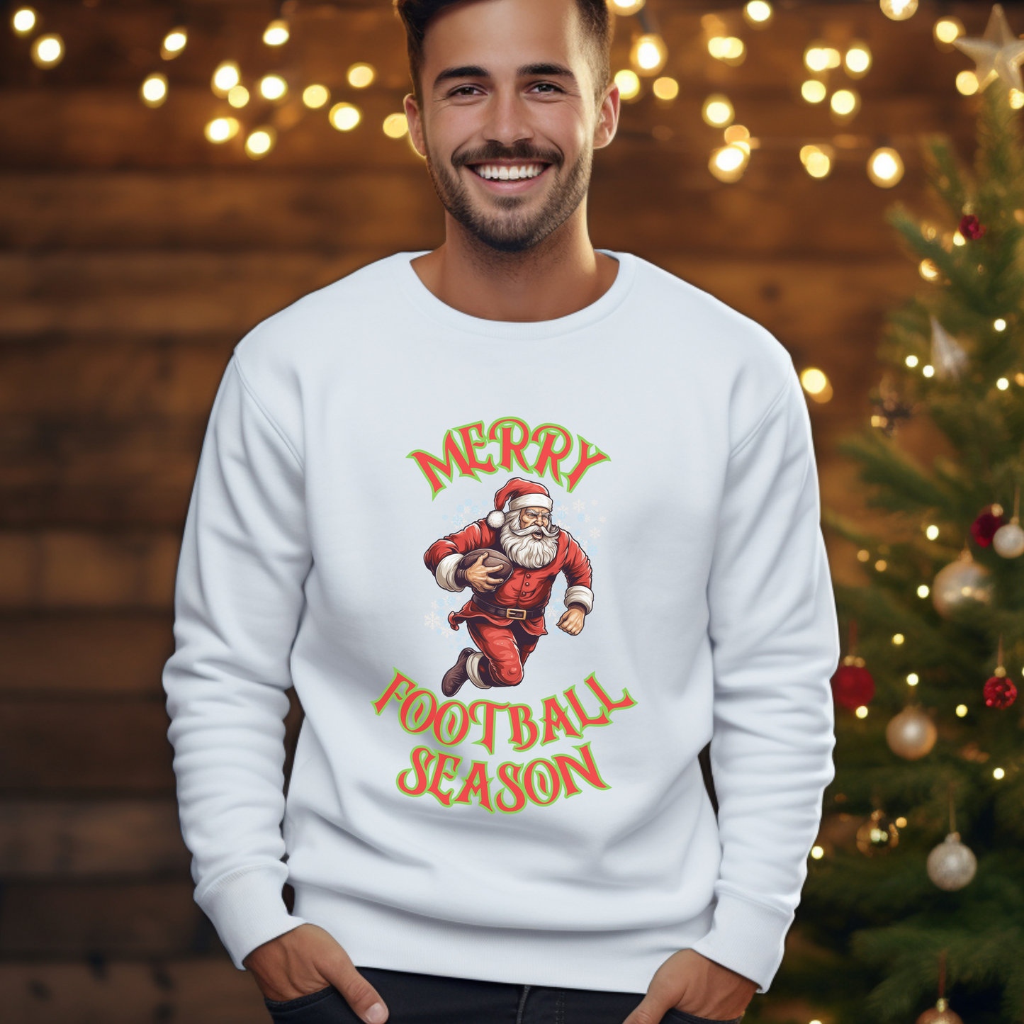 Copy of Santa Playing Football Christmas Sweater