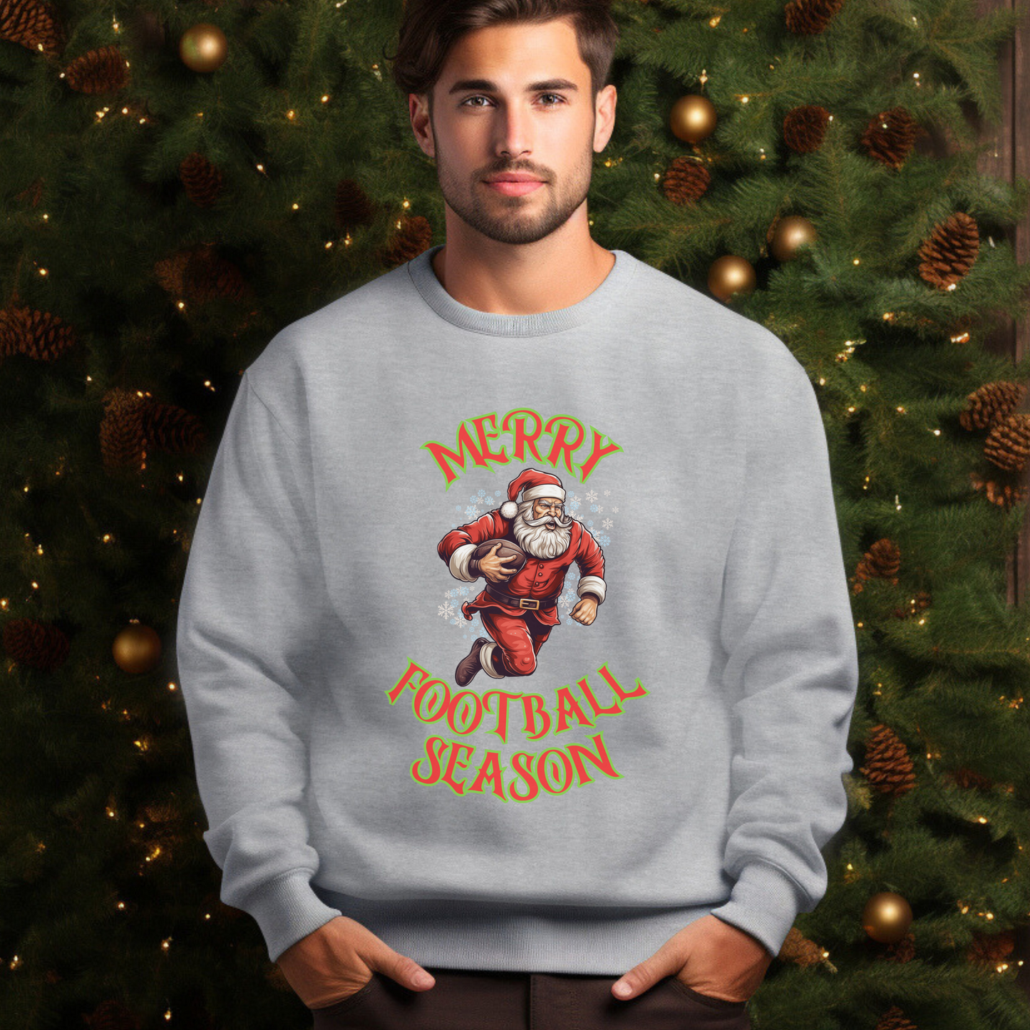 Copy of Santa Playing Football Christmas Sweater